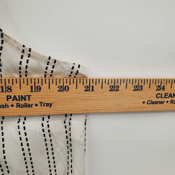 Chico's Sleeveless Ruffle Tunic Top Women Size 2 US L Summer Casual Stripe - Picture 9 of 10